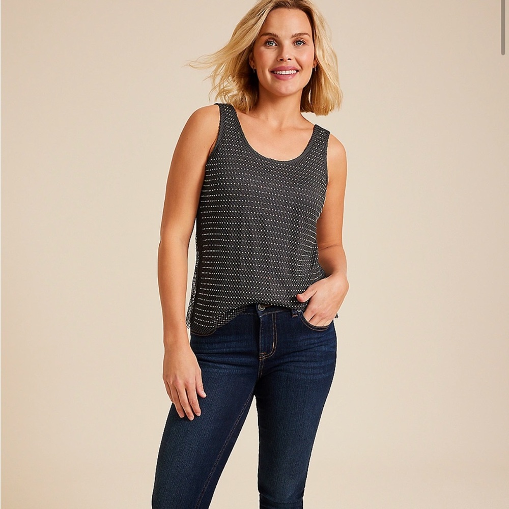 Mesh Rhinestone Tank Top - Picture 3 of 3